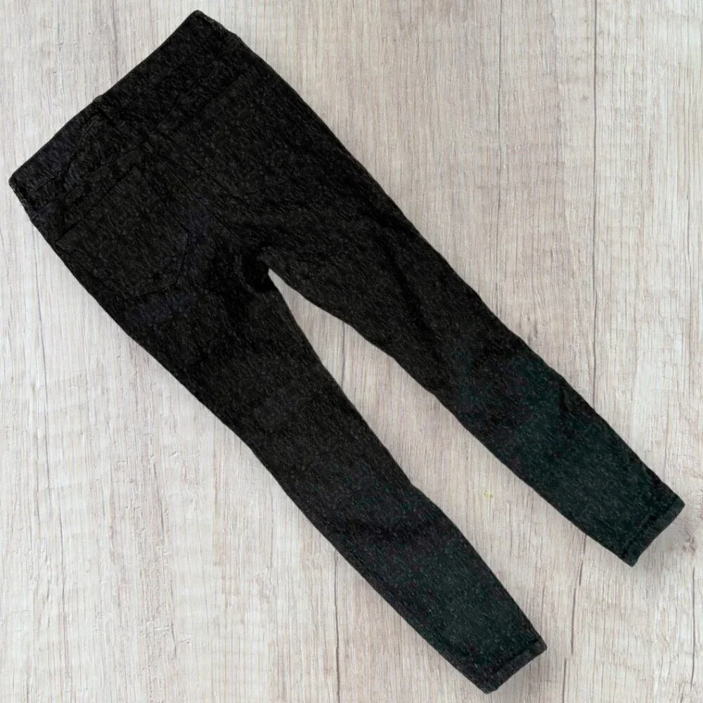 FREE PEOPLE Urban Outfitters Black Textured Skinny Stretch Ankle Pants Womens 27